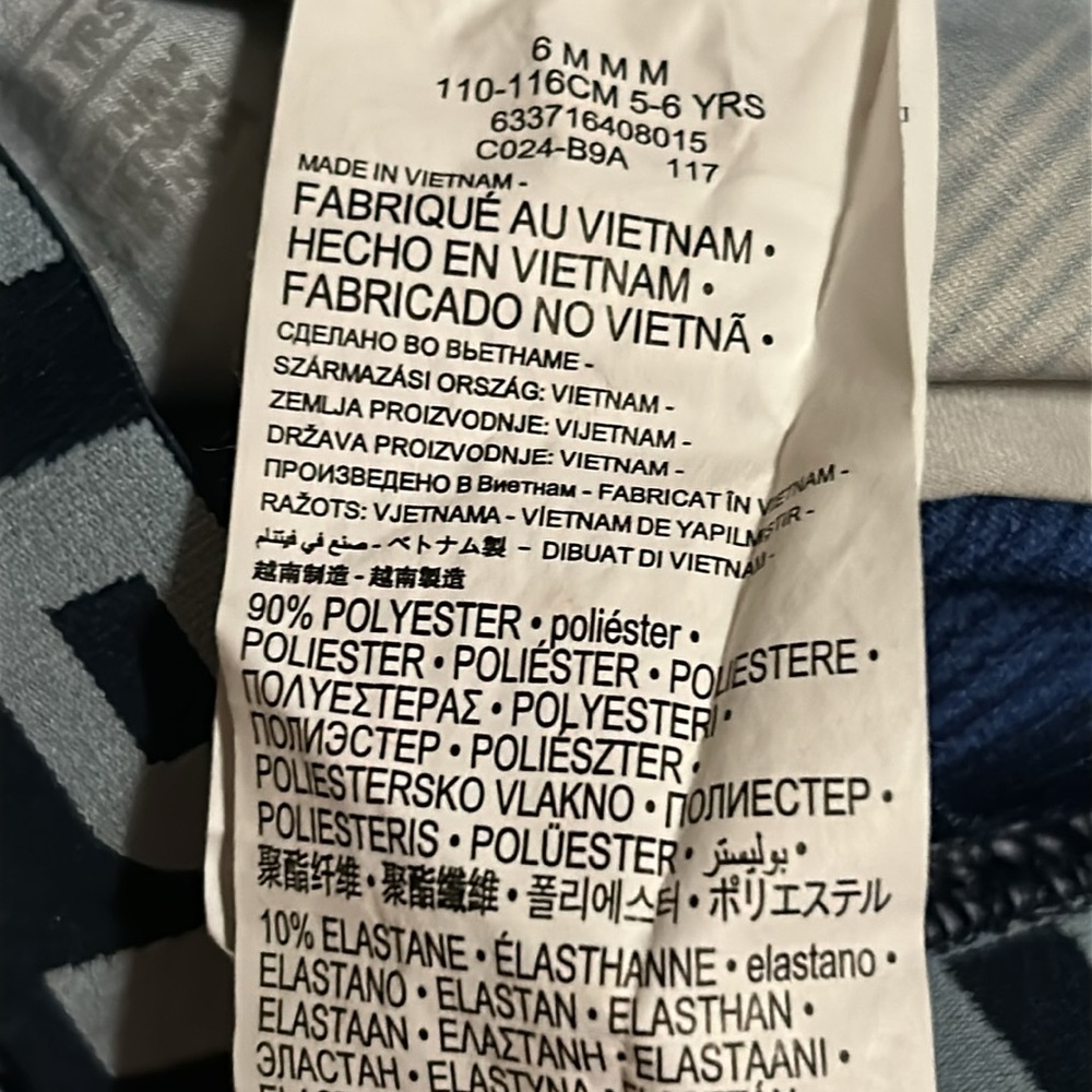 Nike Pro Blue and White Capri Leggings 6 - Picture 5 of 6
